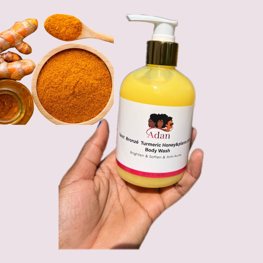 Adan Body Wash Teint Bronzé Vegan (  Tumeric honey , Eliminates acne and dark spots