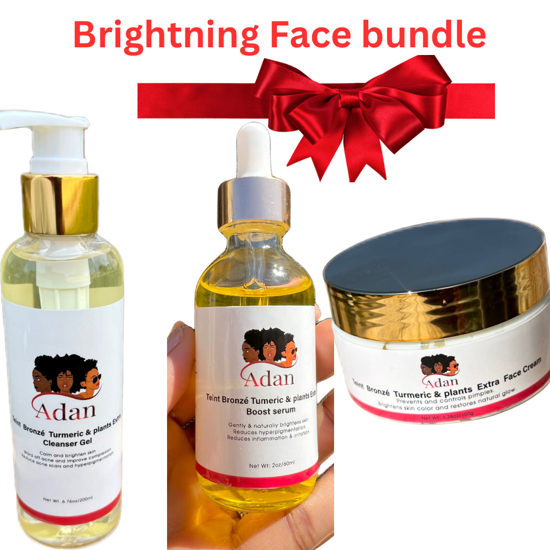 Adan Face Bundle , Clear and smoother  face , Prevents future acne and clear skin without bleaching( Tumeric and pleants extra)