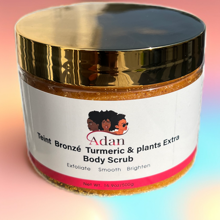 Adan brightening & Glowing  body and Face  scrub ( Teint bronzé, Tumeric)