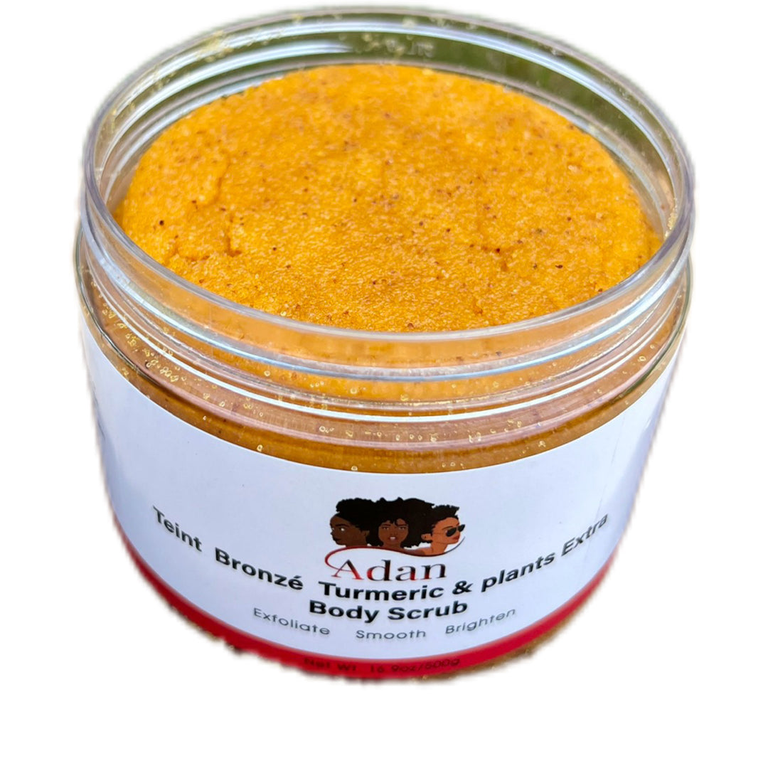 Adan brightening & Glowing  body and Face  scrub ( Teint bronzé, Tumeric)