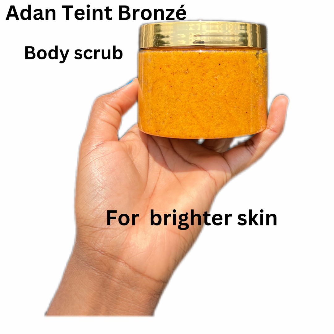 Adan brightening & Glowing  body and Face  scrub ( Teint bronzé, Tumeric)